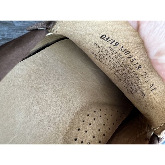 Men's 1901 Brown Suede Leather Driving Moccasins Loafers Size 7.5M - Picture 3 of 10